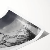 Extra large wall art featuring a line art design of flowers in black and white, printed on rolled canvas.