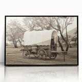 Large abstract wall art featuring mid-century modernist design of assorted service vehicles in vibrant colors on framed…