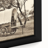 Extra large framed canvas featuring a close-up of colorful, textured service vehicles on a black background.