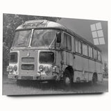 Acrylic print of a large abstract design in blue and gray tones, suitable for bedroom or dining room art.