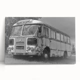 Black and white photo of vintage cars on stretched canvas, suitable as large kitchen wall art or for bedroom decor.