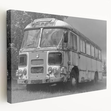 Large canvas print depicting a collage of various service vehicles in a range of colors, ideal for kitchen wall art.
