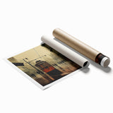 Extra large rolled print featuring a collection of service vehicles in vibrant colors.