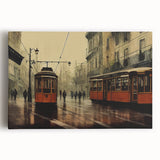 Black and white stretched canvas depicting a vintage car, ideal for kitchen wall art or bedroom ambiance.