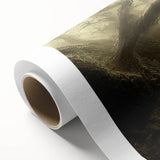 Art deco poster of colorful vintage cars on rolled canvas, ideal for nursery wall art.