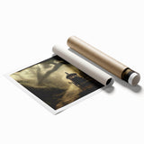 Extra large rolled print featuring a detailed collection of various service vehicles in muted colors.