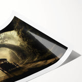 Extra large wall art featuring line art flowers in muted tones on rolled canvas, suitable for large living room decor.