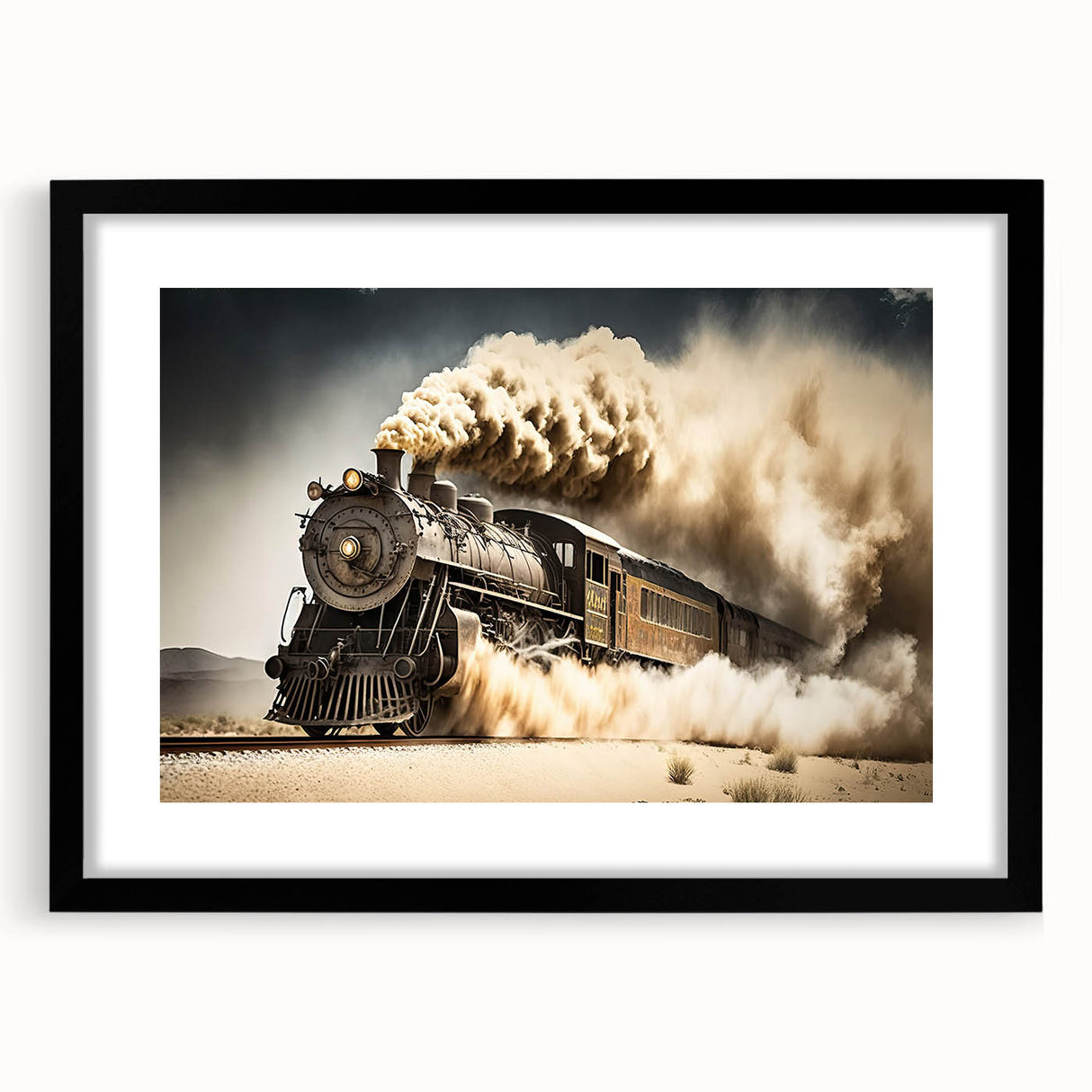 Extra large wall art featuring a colorful, abstract print of service vehicles on textured canvas.