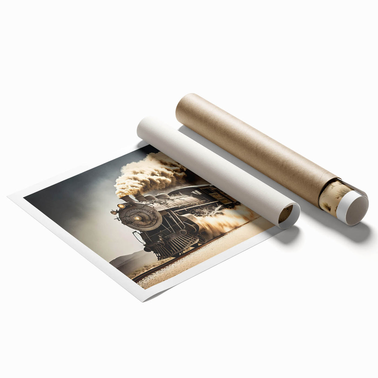 Extra large rolled print featuring a vintage floral art design in pastel shades, ideal for classy bathroom wall art.