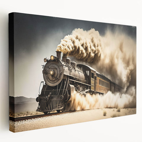 Large canvas print of assorted colorful service vehicles in a cartoon style, ideal for kitchen wall art.