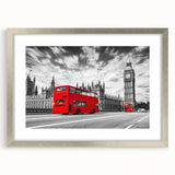 Abstract art print of assorted service vehicles in muted blues and grays on textured canvas, ideal for bedroom wall decor.