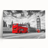Black and white photo of vintage cars on stretched canvas, ideal for kitchen wall art.