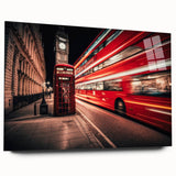 Acrylic print of abstract service vehicles in muted gray and blue, ideal for bedroom or dining room art.