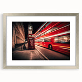 Textured abstract art print of service vehicles in muted gray and silver tones on framed canvas, suitable for bedroom decor.