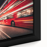 Extra large black wall art on canvas featuring a colorful, textured depiction of service vehicles.