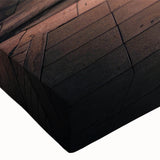 Black and white landscape art painting on stretched canvas featuring a close-up of a vintage vehicle.