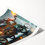 Extra large wall art featuring line art flowers in pastel shades on a rolled canvas, suitable for large living room decor.