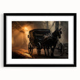 Abstract art print featuring colorful, textured vehicles on a large canvas, ideal for living room decor.