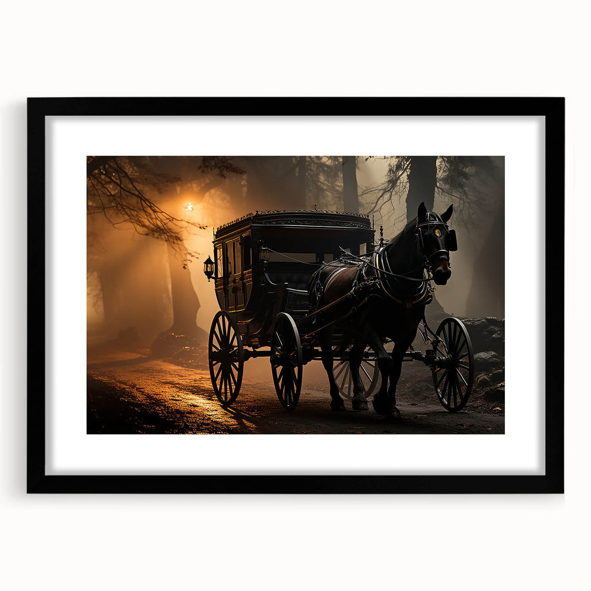 Abstract art print featuring colorful, textured vehicles on a large canvas, ideal for living room decor.