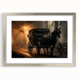 Abstract art print featuring textured design of service vehicles in muted gray and silver tones on a framed canvas.