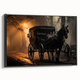 Black and white framed canvas featuring a vintage side view of a classic car, ideal for bedroom wall art.