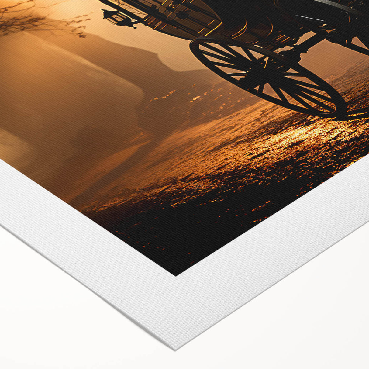 Art deco poster featuring a collection of vintage service vehicles in muted earth tones on rolled canvas.