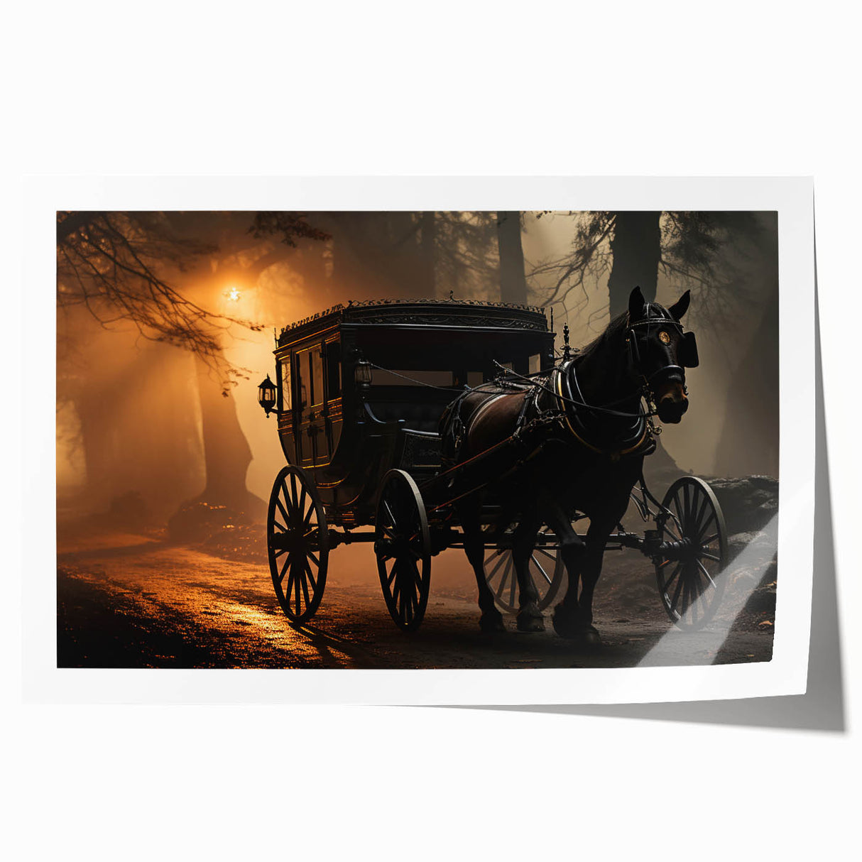 Rolled print of service vehicles, featuring muted earth tones, ideal for art wall dining room.