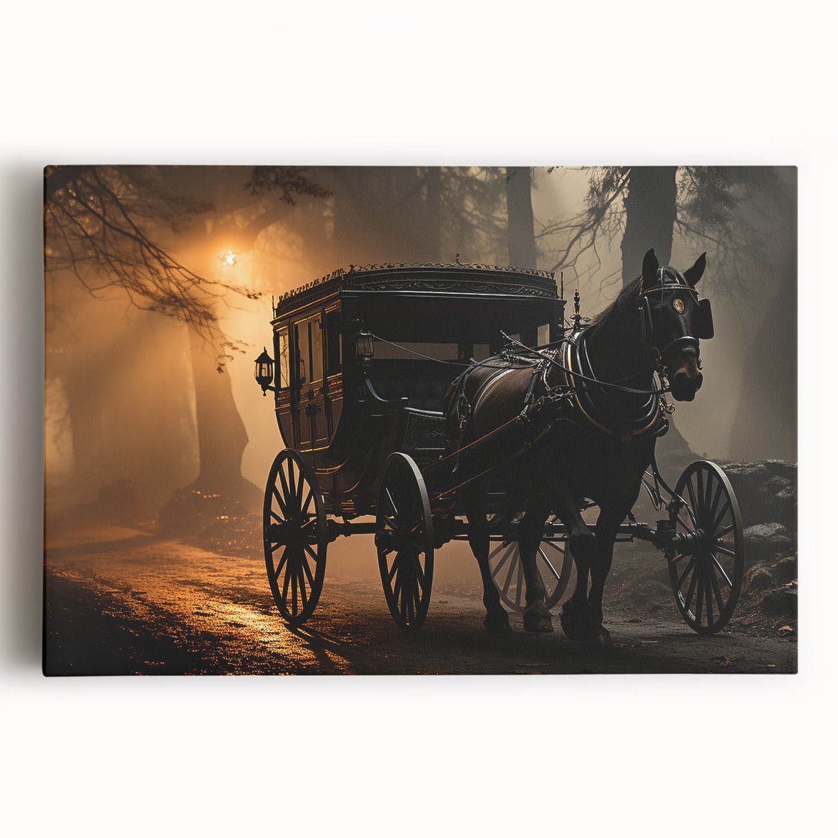 Black and white photo of vintage cars on stretched canvas, ideal for kitchen wall art or bedroom ambiance.