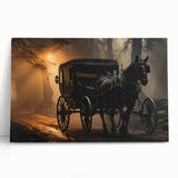 Black and white stretched canvas featuring a vintage service vehicle, ideal for kitchen wall art.