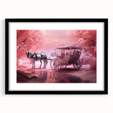 Extra large abstract art print featuring colorful, textured depiction of service vehicles on a black framed canvas.