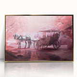 Acrylic print of mid-century modernist style service vehicles in muted colors, ideal for nursery wall art.