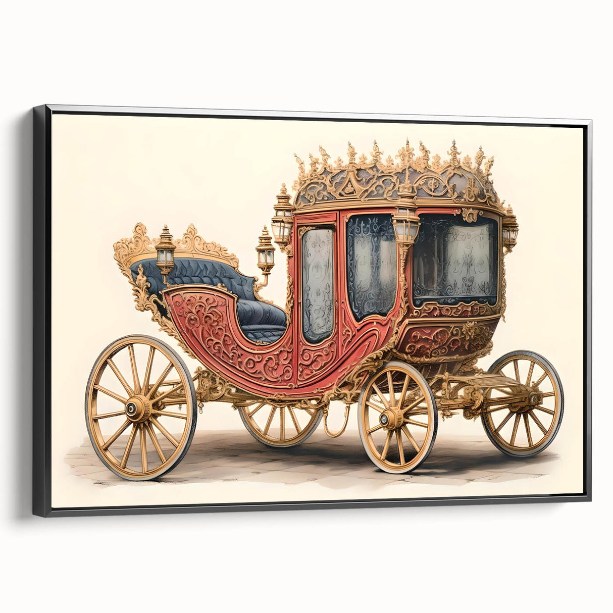 Black and white vintage poster art of service vehicles on framed canvas, suitable for bedroom wall decor.