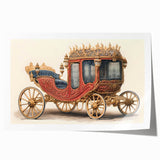Rolled print of various service vehicles in muted colors, suitable as art wall for dining room.
