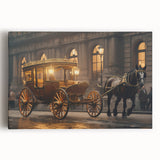 Black and white photo of vintage cars on stretched canvas, suited for kitchen or bedroom wall art.