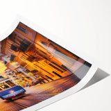 Extra large wall art featuring a line art design of flowers in muted gray tones on rolled print.