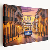 Collection of various service vehicles in a minimalist style on a large stretched canvas, suitable for kitchen wall art.