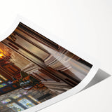 Extra large wall art featuring line art flowers in black and white, rolled print format, suited for large living room decor.