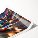 Extra large wall art featuring line art flowers in muted earth tones on a rolled canvas.