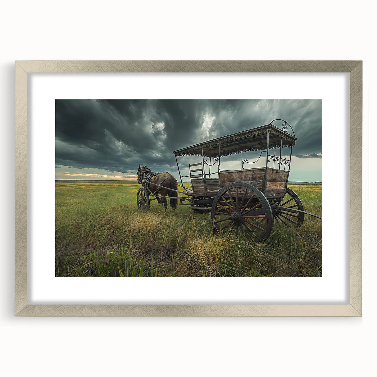 Textured art print of abstract service vehicles in gray and silver tones on a framed canvas, suitable for bedroom art.