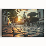 Black and white stretched canvas of vintage vehicles, ideal for kitchen wall art or bedroom ambiance.