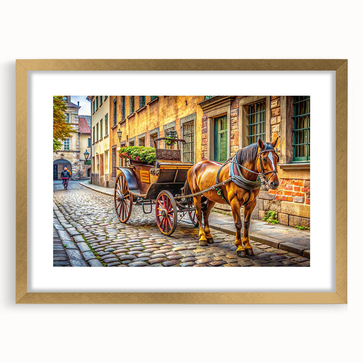 Extra large wall art featuring abstract art prints of service vehicles in textured gold and black.