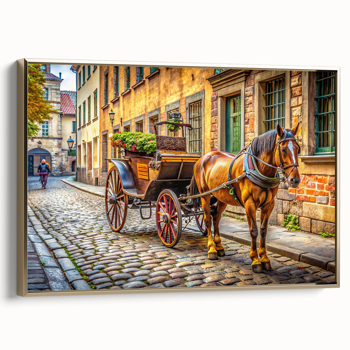 Framed canvas featuring a side view of vintage service vehicles in black, ideal for bedroom wall decor.