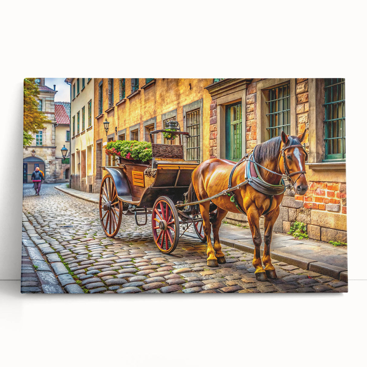 Black and white stretched canvas featuring a collection of vintage service vehicles, ideal for kitchen wall art.