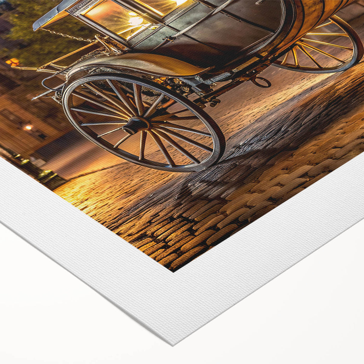 Art deco poster featuring a collection of vintage service vehicles in muted earth tones on rolled canvas.