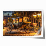 Extra large rolled print of a vibrant, abstract depiction of service vehicles, ideal for art wall dining room.