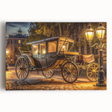 Black and white stretched canvas featuring a vintage car, ideal for kitchen wall art.