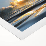 Art deco poster of a vintage spacecraft, rendered in muted metallic tones, on rolled canvas, suitable for dining room decor.