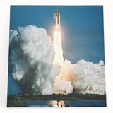 Black and white stretched canvas of a spacecraft design, ideal for kitchen wall art or bedroom ambiance.