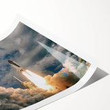 Extra large wall art featuring line art flowers on a rolled print, ideal for large living room decor.