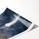 Extra large wall art featuring line art flowers in muted earth tones on a rolled print, ideal for large living room decor.